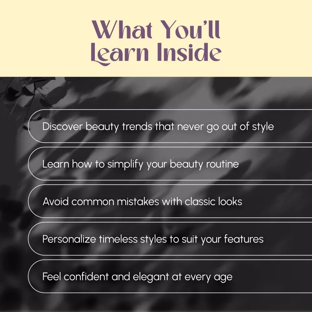 Timeless Radiance: Beauty Trends That Never Fade | Timeless Beauty Trends Digital Guide | Classic Makeup & Elegance Tips