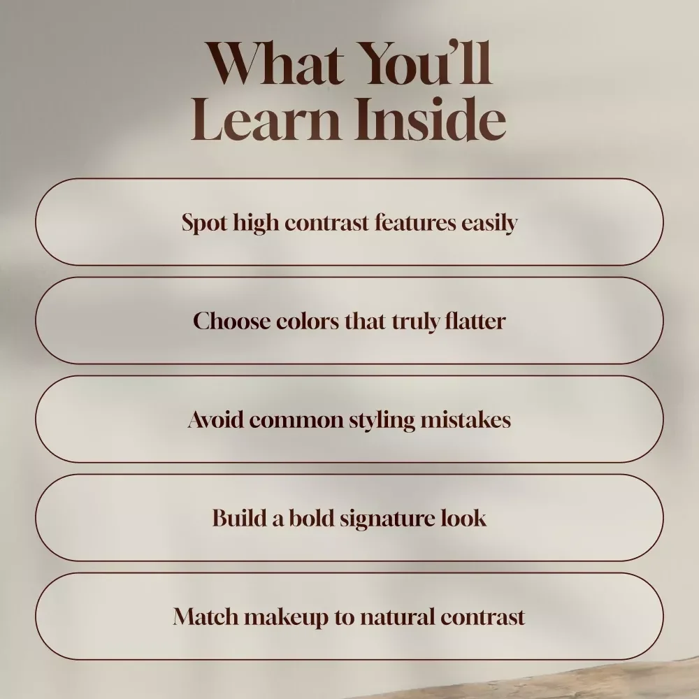 Bold & Brilliant: The High Contrast Beauty Guide | Digital Download | High Contrast Beauty eBook for Power Color Matching, Styling & Makeup Tips