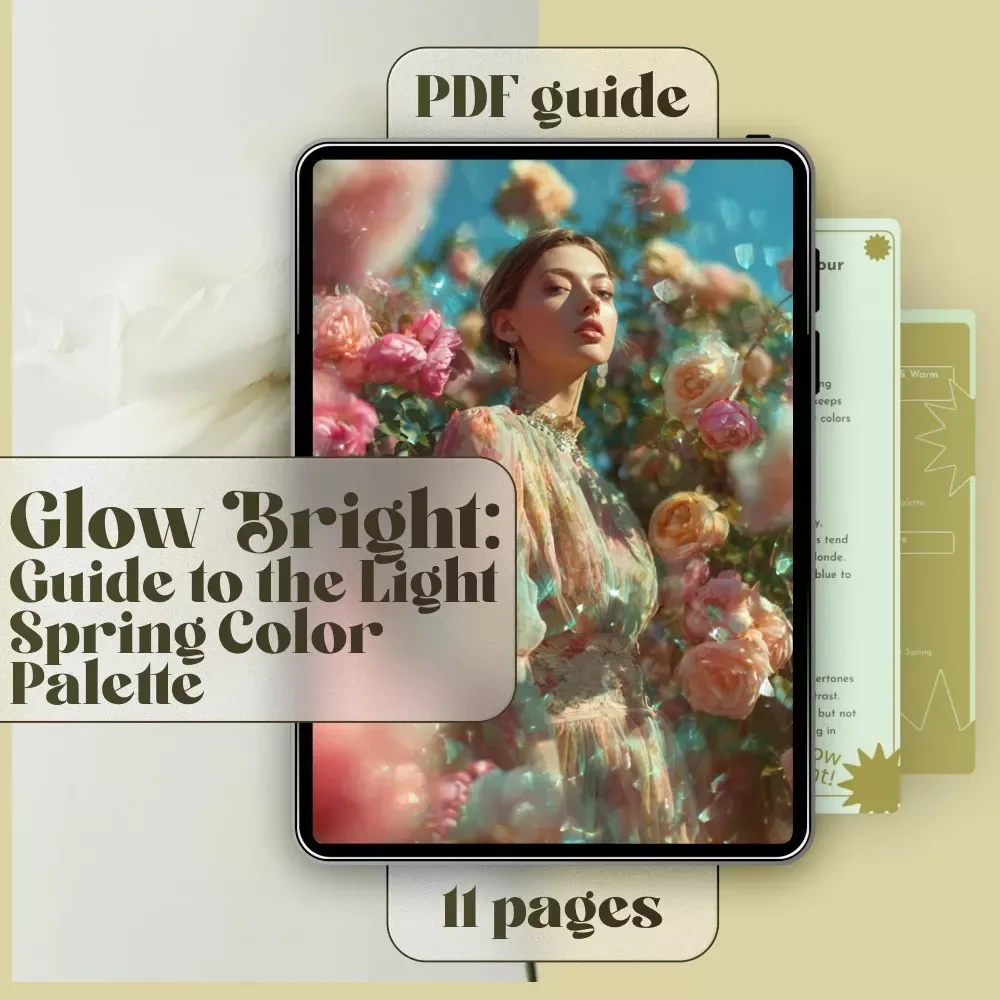 Glow Bright: Your Guide to the Light Spring Color Palette | Digital Download Guide for Seasonal Color Analysis, Wardrobe, and Style