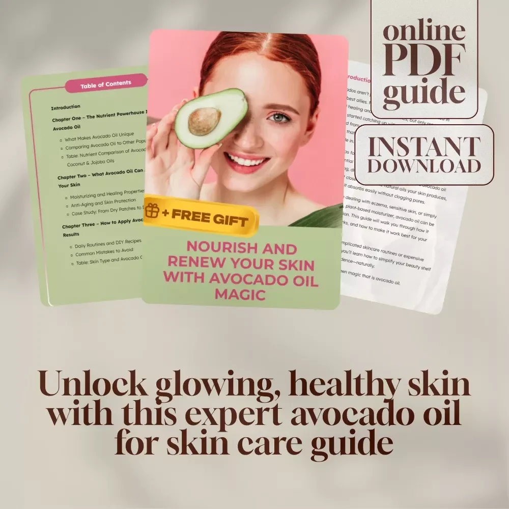 Nourish and Renew Your Skin with Avocado Oil Magic | Guide for Glowing Skin | Avocado Oil for Skin eBook | Natural Skincare Ritual PDF