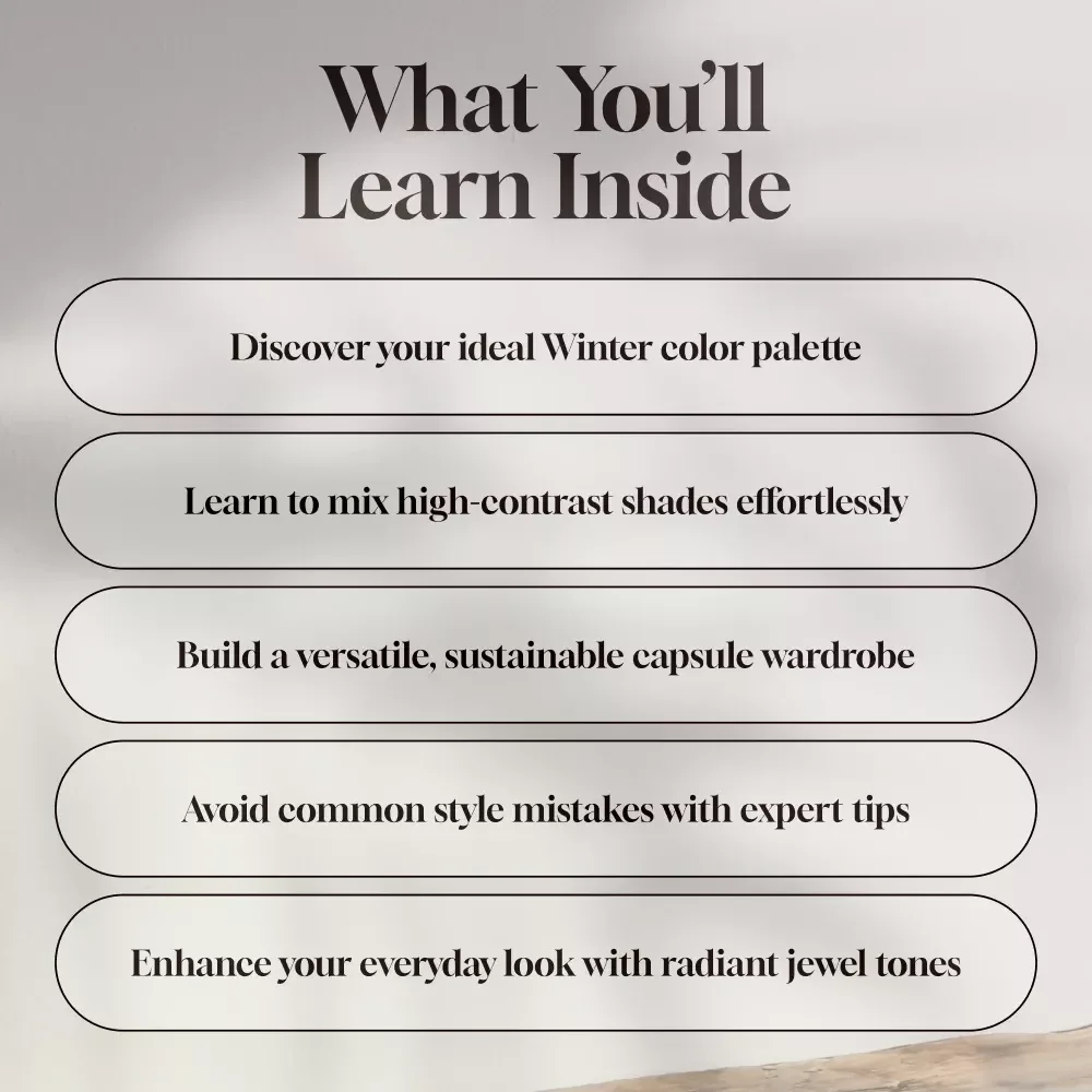 Winter Radiance: Unlock Your Bold, Cool & Confident Color Palette - Digital Guide for the Winter Season Color Palette