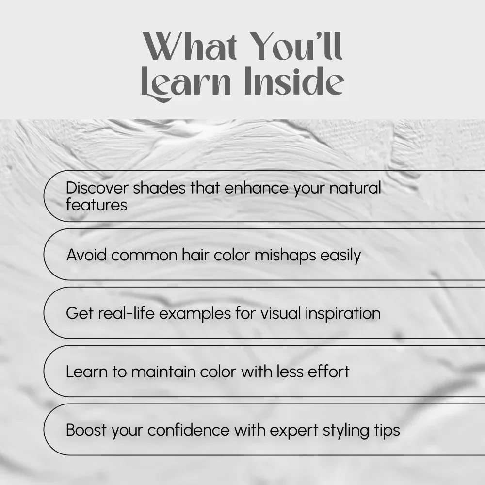 Warm Winter Hair Colors Guide | Digital Download eBook for Seasonal Color Matching, Hair Color Ideas & Checklist