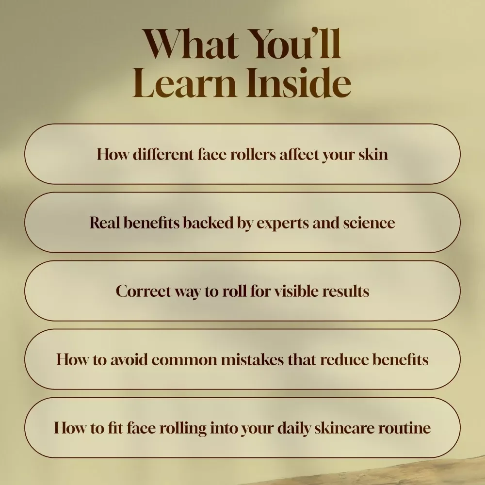 Glow & Roll: What Face Rollers Really Do for Your Skin – Guide on what are face rollers for, skincare benefits, how to use a face roller, digital download eBook