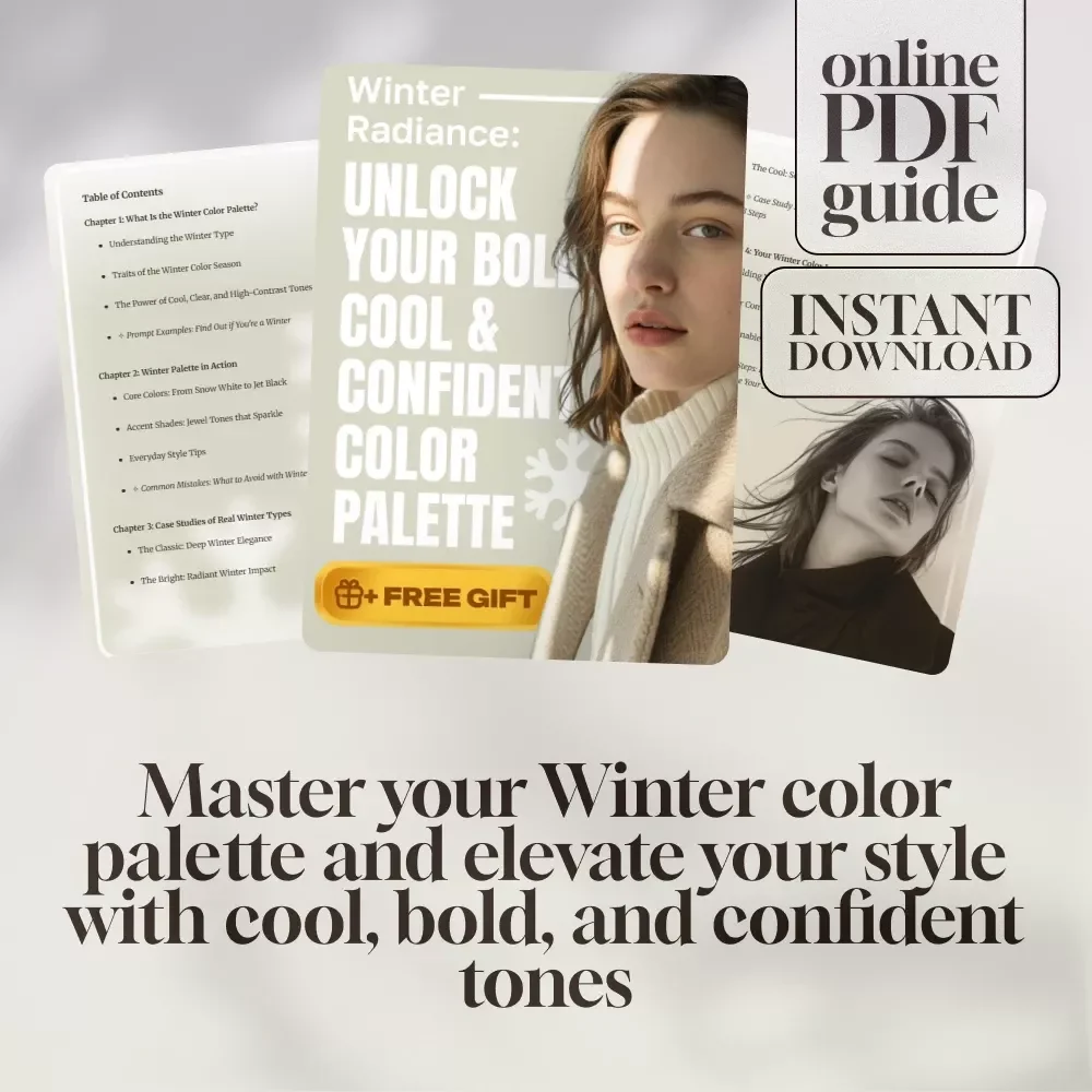 Winter Radiance: Unlock Your Bold, Cool & Confident Color Palette - Digital Guide for the Winter Season Color Palette