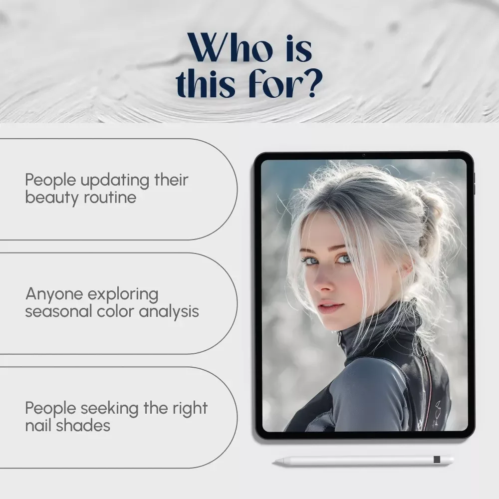 Frosted Elegance: Your Ultimate Guide to Light Winter Nail Colors | Digital Download Guide for Seasonal Color Analysis, Cool Tones, and Nail Lovers