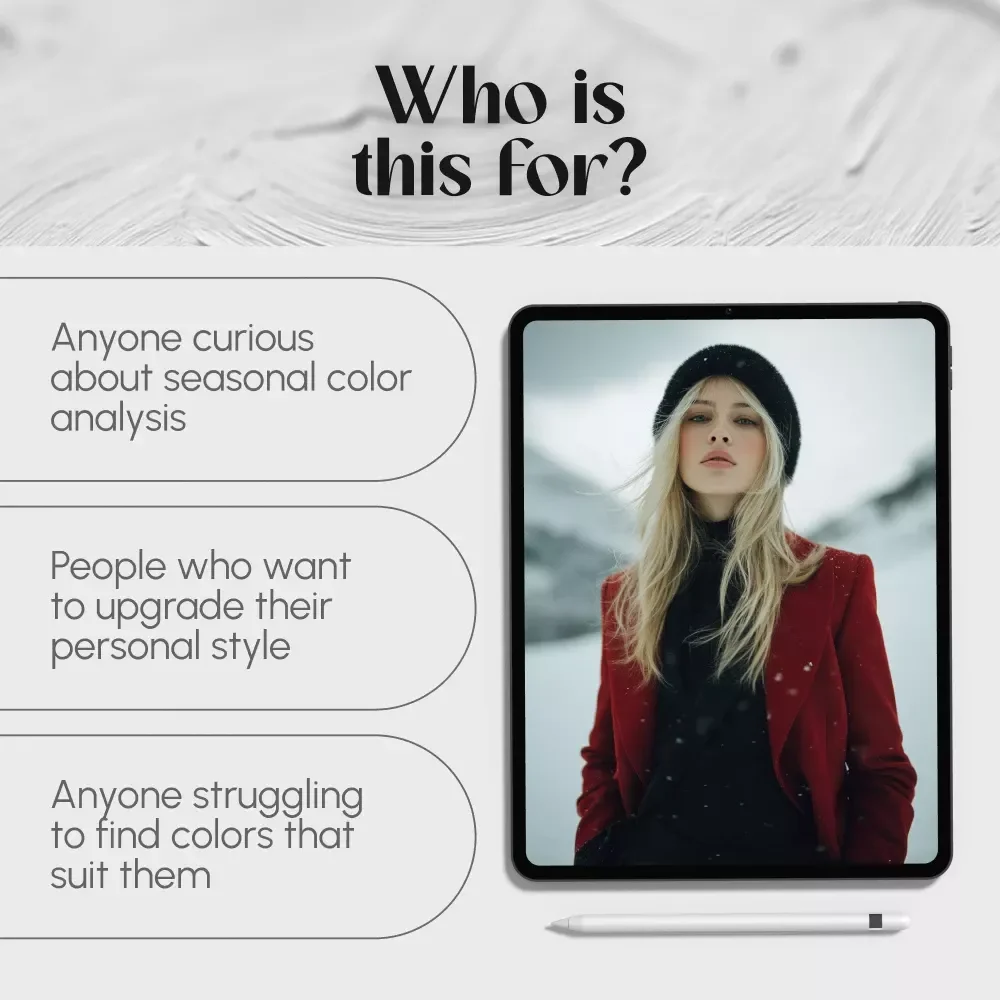 A Cool Winter Color Analysis Guide | Seasonal Color Palette eBook | Cool Winter Style & Wardrobe Tips | Digital Download