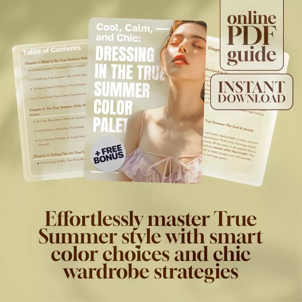 Cool, Calm, and Chic: Dressing in the True Summer Color Palette | Guide to True Summer Color Palette Clothes, eBook PDF, Color Analysis Digital Download