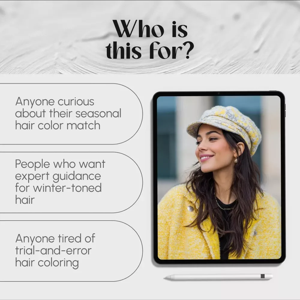 Winter Radiance: The Ultimate Guide to True Winter Hair Color | True Winter Hair Color Digital Download eBook Guide for Vibrant Hair & Seasonal Color Matching