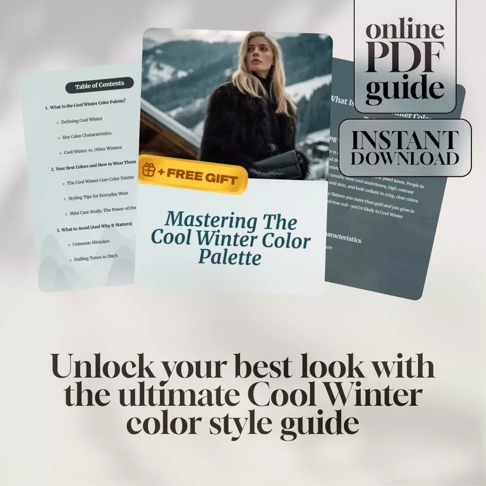 Mastering the Cool Winter Color Palette | Digital Style Guide for Building a Cool Winter Wardrobe, Seasonal Color Analysis, and Fashion Staples