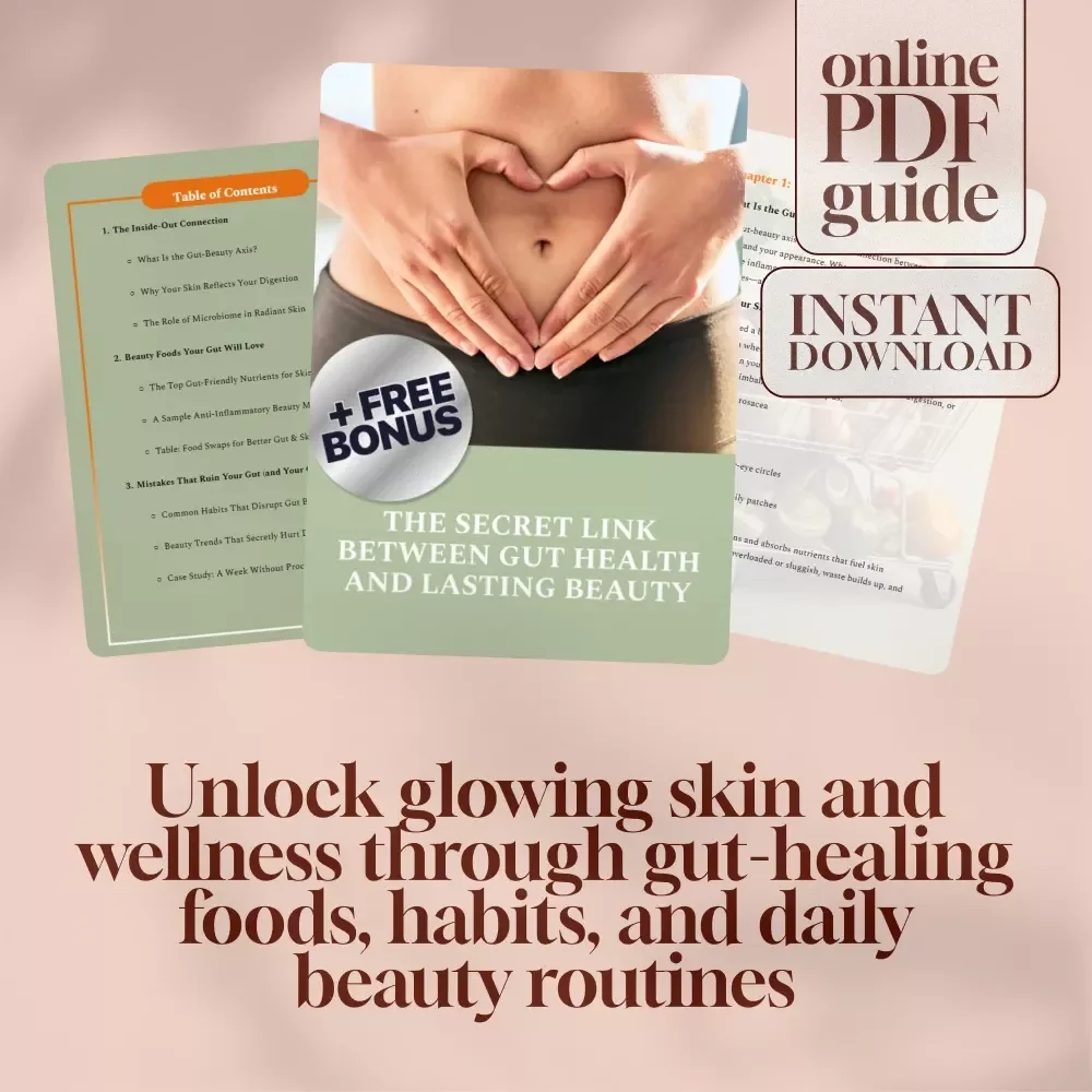 The Secret Link Between Gut Health and Lasting Beauty | Gut Health and Beauty Guide for Glowing Skin, eBook, Digital Wellness Reset