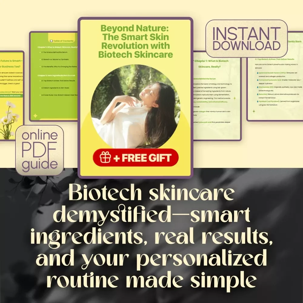 Beyond Nature: The Smart Skin Revolution with Biotech Skincare | Digital Guide for Biotech Skincare Beginners & Beauty Pros | Skincare eBook, Beauty Routine Blueprint, eBook Download