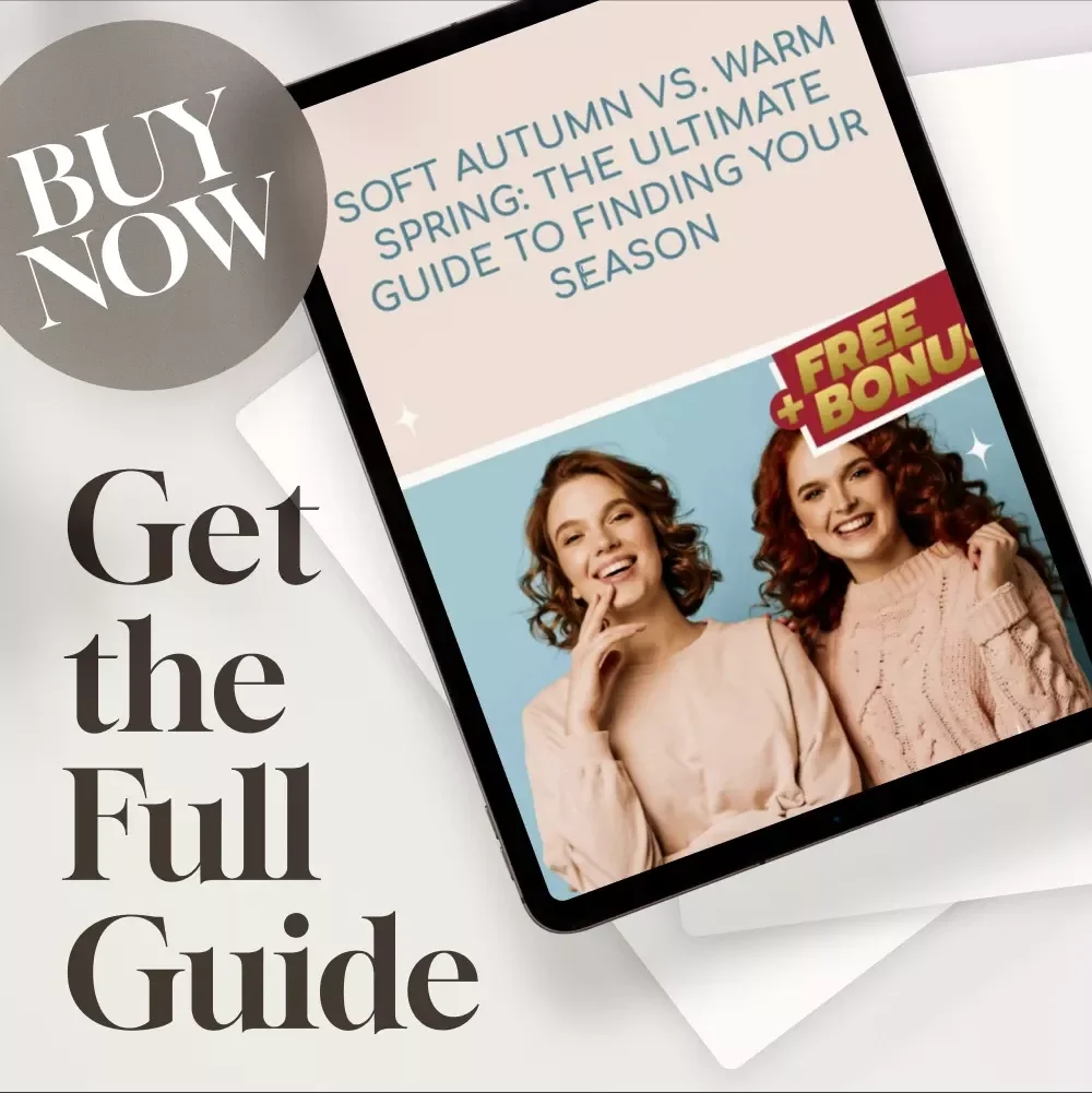 Soft Autumn vs. Warm Spring: The Ultimate Guide to Finding Your Season | Seasonal Color Analysis Guide | what season am i color analysis quiz eBook