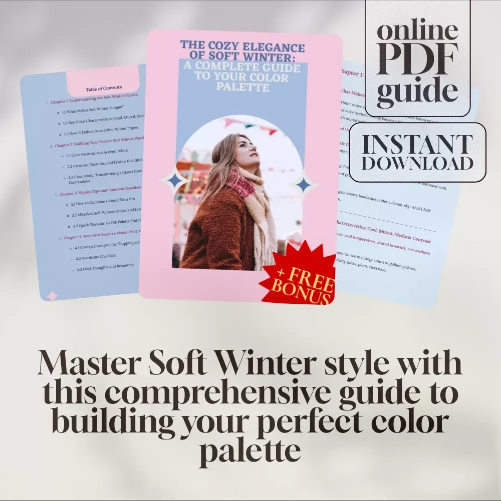 The Cozy Elegance of Soft Winter: A Complete Guide to Your Color Palette – Soft Winter Color Palette eBook for Your Wardrobe Styling
