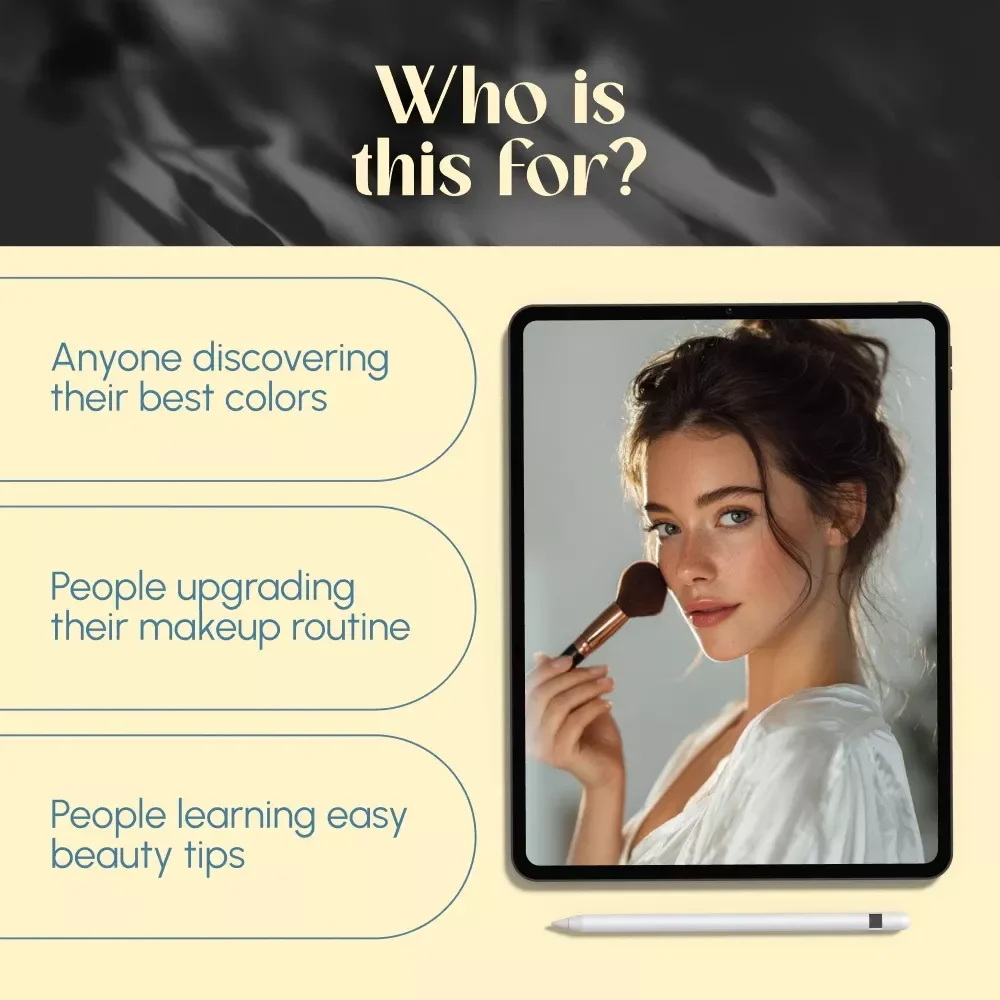 Glow by Season: Your Ultimate Guide to Makeup Color Analysis | Digital Download eBook for Makeup Seasonal Color Analysis, Beauty Palette Guide & Checklist