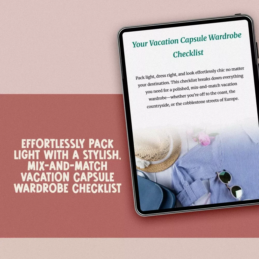 Your Vacation Capsule Wardrobe Checklist – Travel Light & Stylish, Vacation Capsule Wardrobe PDF, Mix-and-Match Packing List, Digital Download