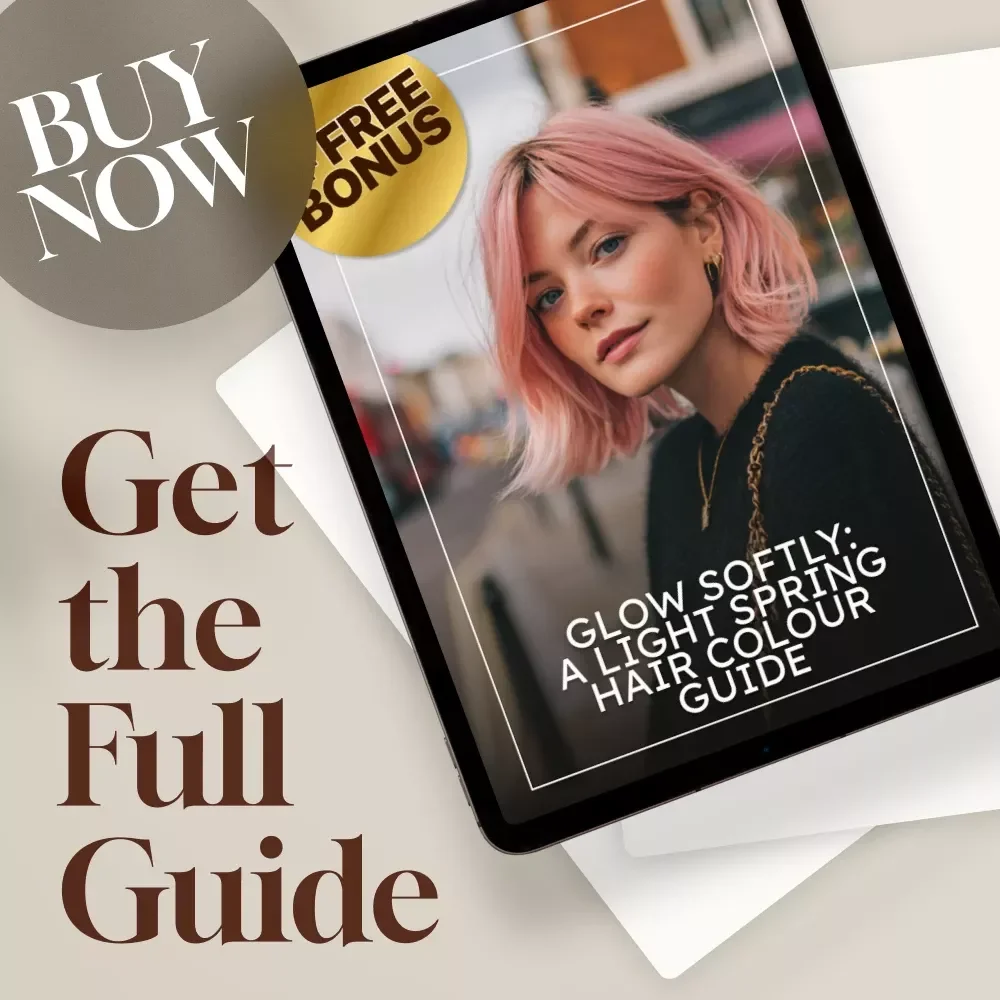 Glow Softly: A Light Spring Hair Colour Guide | Digital Download eBook for Choosing Light Spring Hair Colours