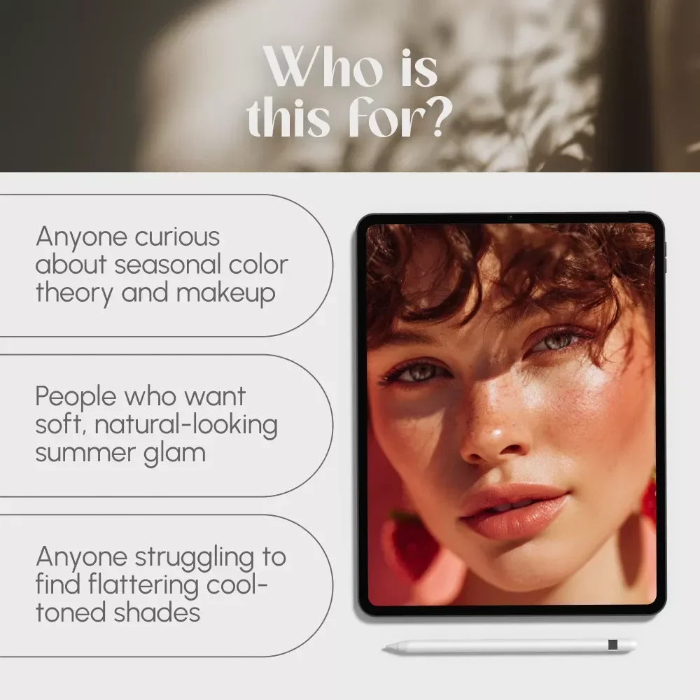 Soft Glam, Light Touch: The Ultimate Light Summer Makeup Guide | Digital Download | Light Summer Color Palette Makeup Tips & Checklist