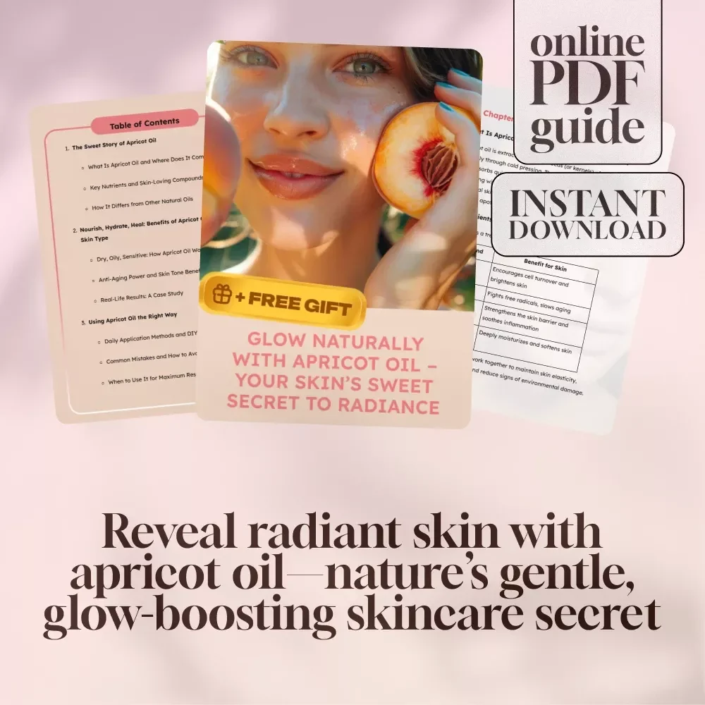Glow Naturally with Apricot Oil – Your Skin’s Sweet Secret to Radiance | Apricot Oil for Skin Guide | Natural Skincare eBook | Digital Download