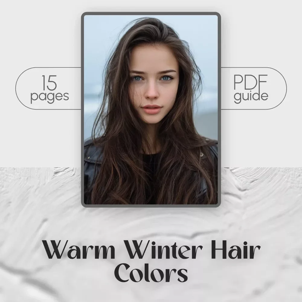 Warm Winter Hair Colors Guide | Digital Download eBook for Seasonal Color Matching, Hair Color Ideas & Checklist