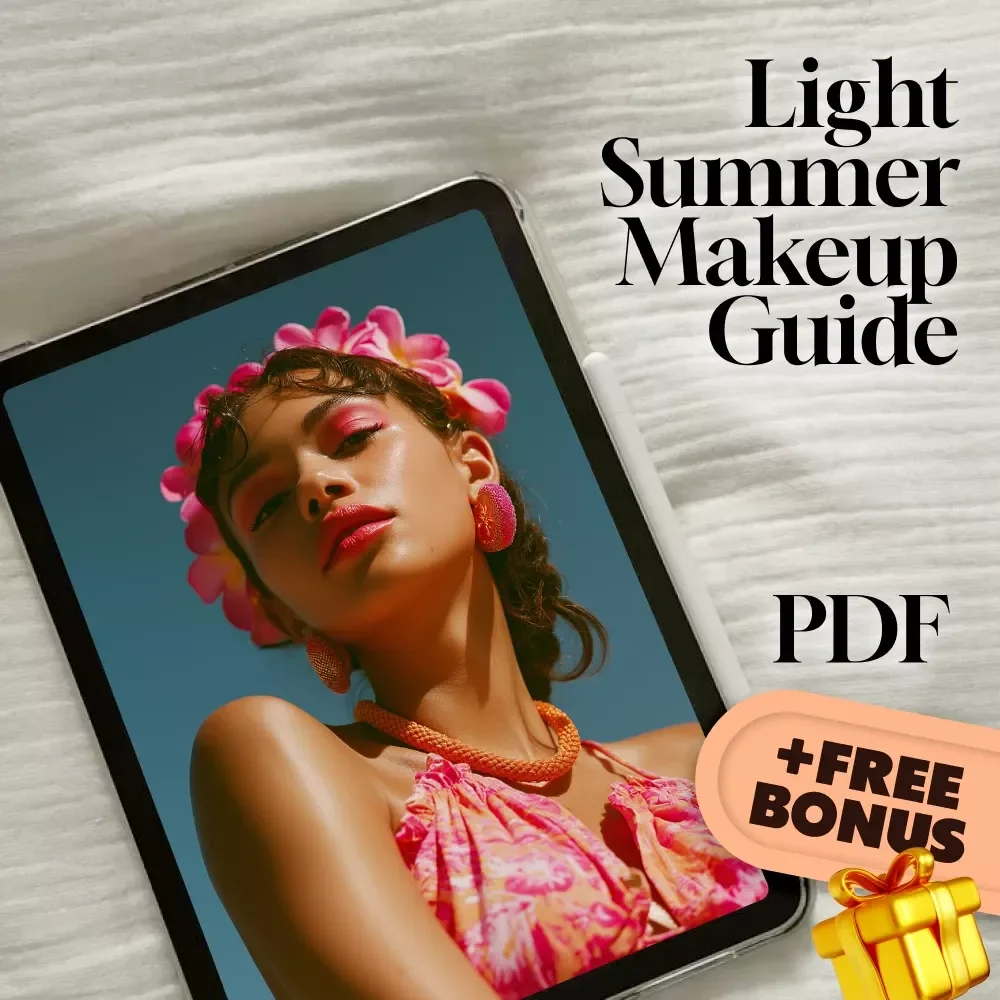 Soft Glam, Light Touch: The Ultimate Light Summer Makeup Guide | Digital Download | Light Summer Color Palette Makeup Tips & Checklist