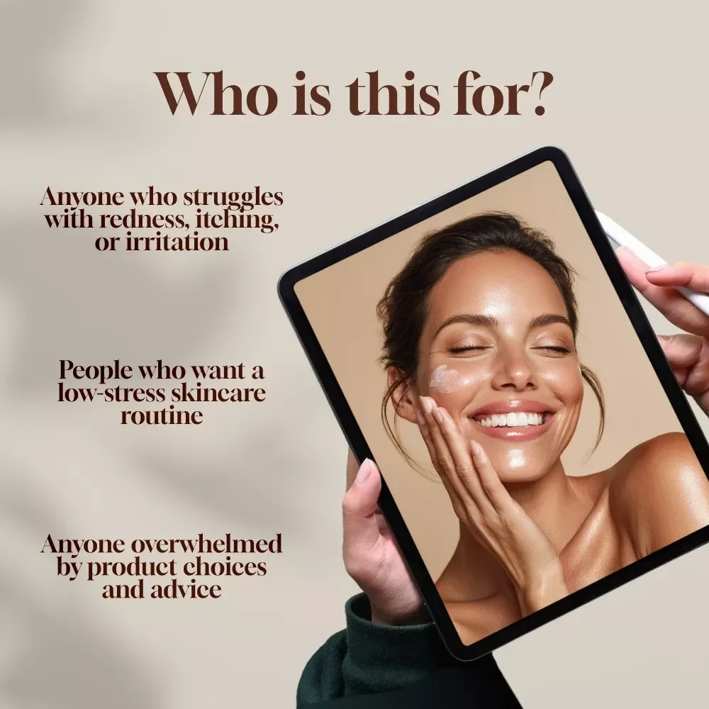 Soothe & Glow: The Skincare Guide for Sensitive Skin | Best Skincare for Sensitive Skin eBook, Digital Download Guide, Skin Routine Checklist