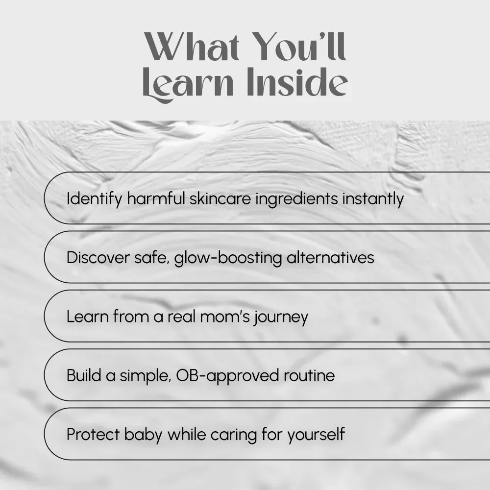Safe Skincare for Pregnancy Glow Ups – Digital Guide to Skincare Ingredients to Avoid While Pregnant + Safe Routine Tips