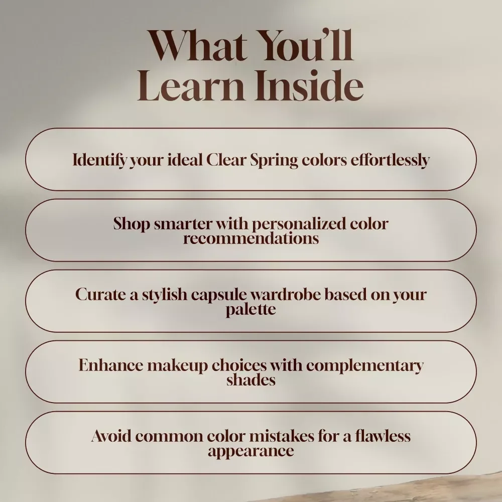 Shine Bright: A Clear Spring Color Guide to Light Up Your Look - Digital Download for Seasonal Color Analysis & Personal Style
