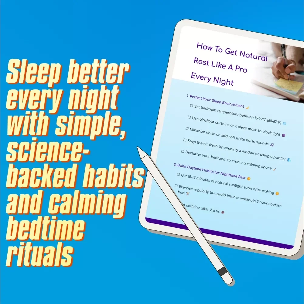 How To Get Natural Rest Like A Pro Every Night | Checklist for How to Get Good Sleep Naturally | Digital Download Wellness Guide