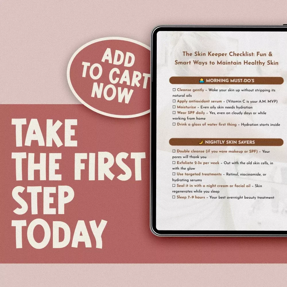 The Skin Keeper Checklist: Fun & Smart Ways to Maintain Healthy Skin | Digital Download for Skincare Routine, How to Maintain a Healthy Skin, Self-Care eChecklist