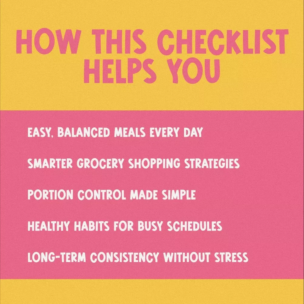 The Ultimate Healthy Eating Checklist | Digital Download Guide for How to Eat to Stay Healthy | Wellness eBook & Nutrition Tips Printable
