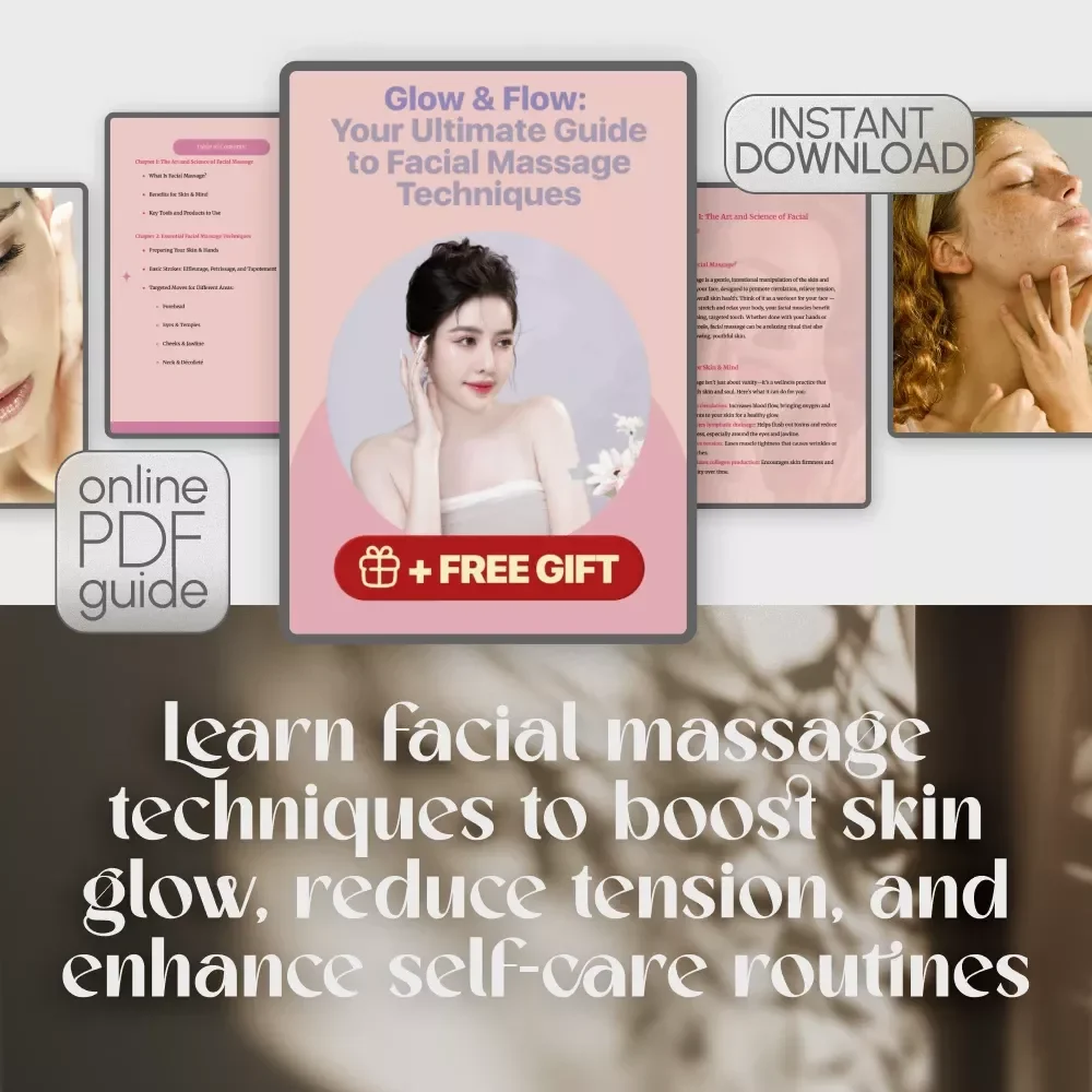 Glow & Flow: Your Ultimate Guide to Facial Massage Techniques | Digital Download for Radiant Skin, Relaxation & Self-Care Routine