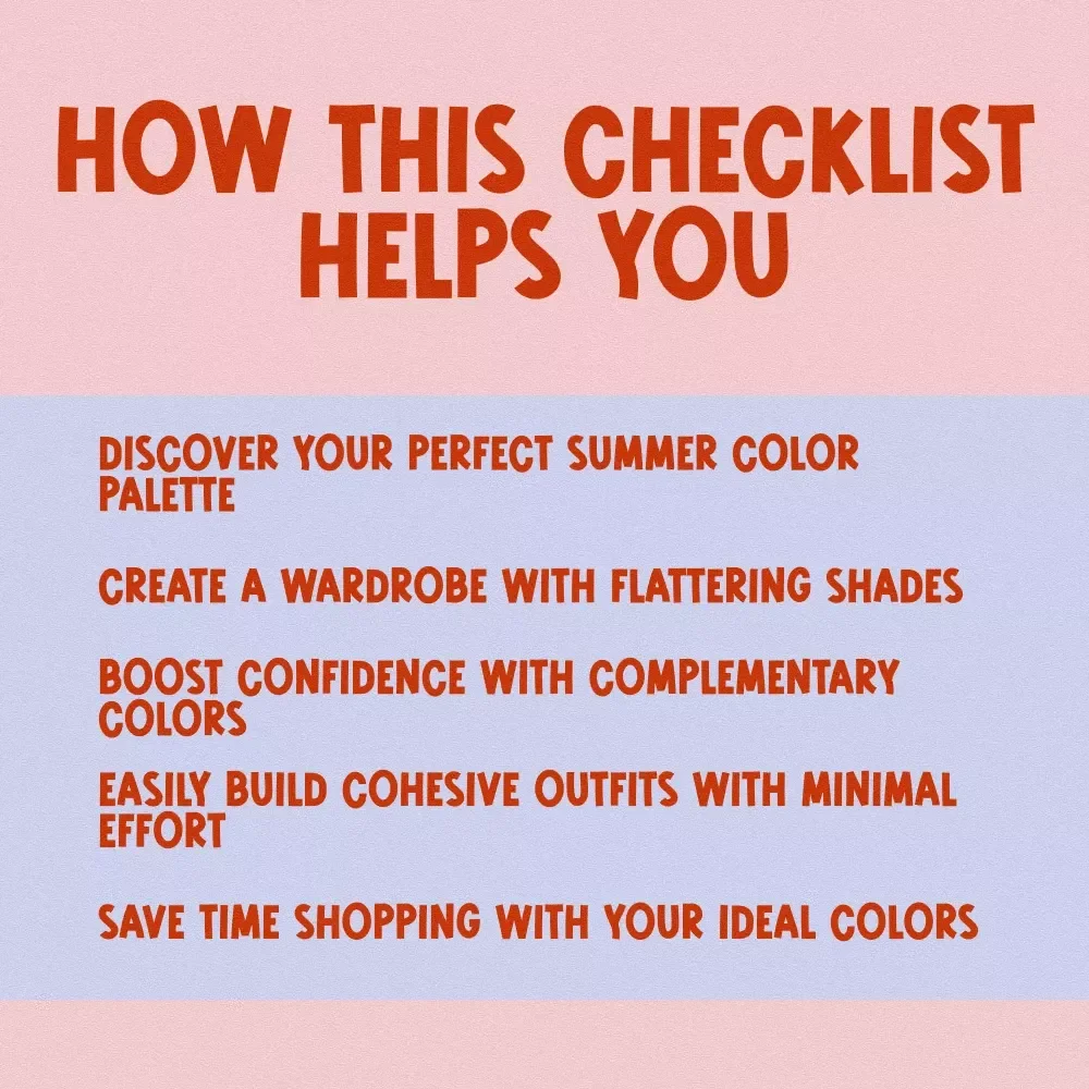 Find Your Summer Glow: Seasonal Color Analysis Checklist - Your Ultimate Guide to Summer Colors