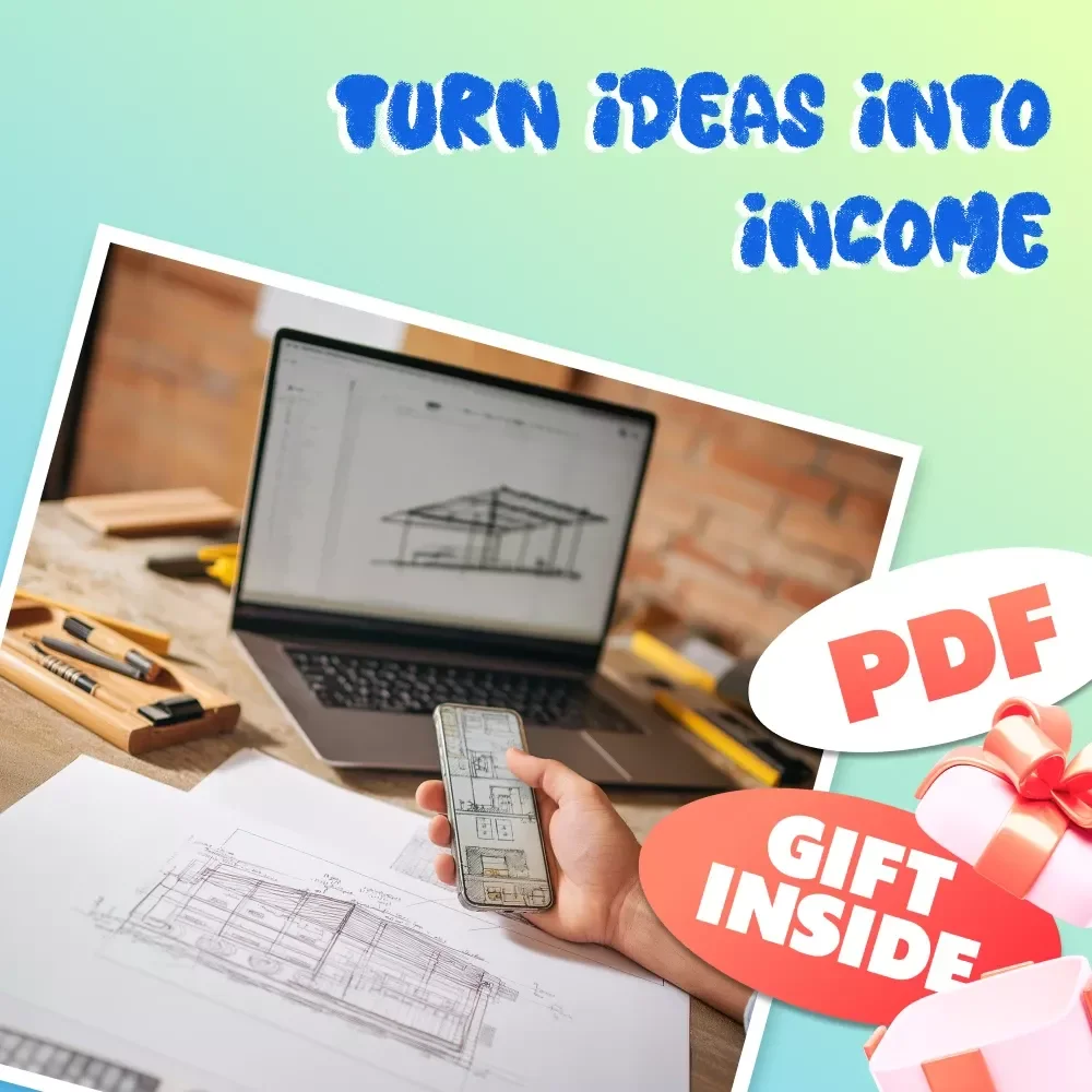 Turn Ideas Into Income Checklist | Creating Digital Products for Income | eBook, Guide, Printable for Digital Entrepreneurs