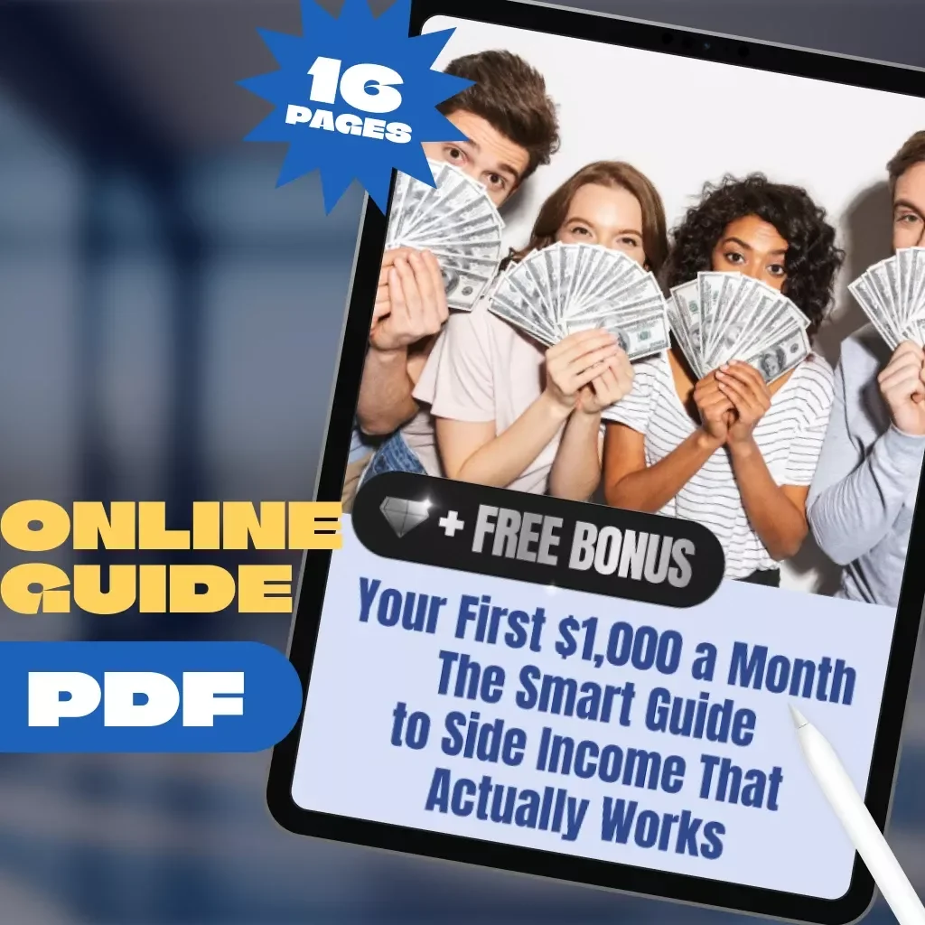 Your First $1,000 a Month: The Smart Guide to Side Income That Actually Works – Digital Download | How to Make $1000 a Month from Side Income
