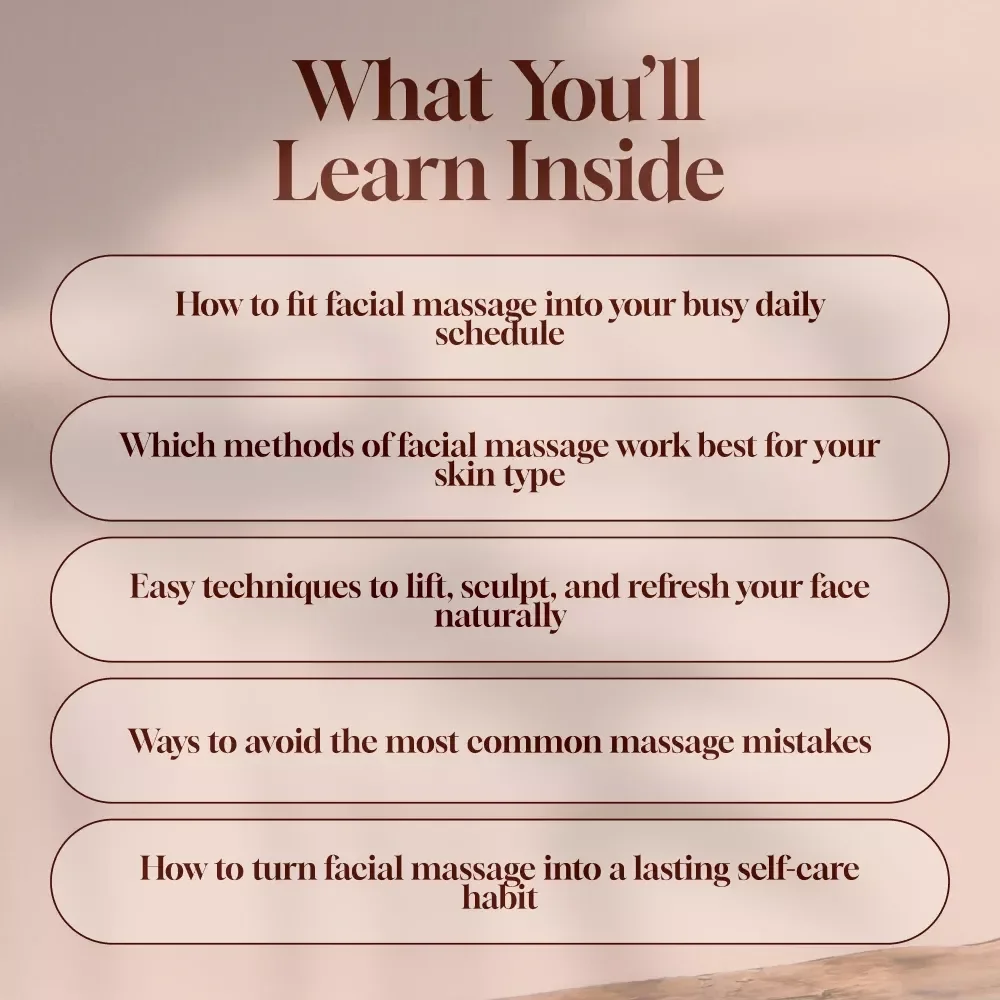 Glow Up Naturally: A Simple Guide to Facial Massage Techniques That Work | eBook & Printable Guide for Radiant Skin, Self-Care & Relaxation | Learn Methods of Facial Massage at Home