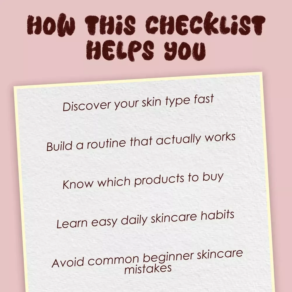 Glow-Up Ready: Your Simple & Fun Skincare Routine Starter Checklist | Digital Download for Beginners | How to Start a Skincare Routine PDF