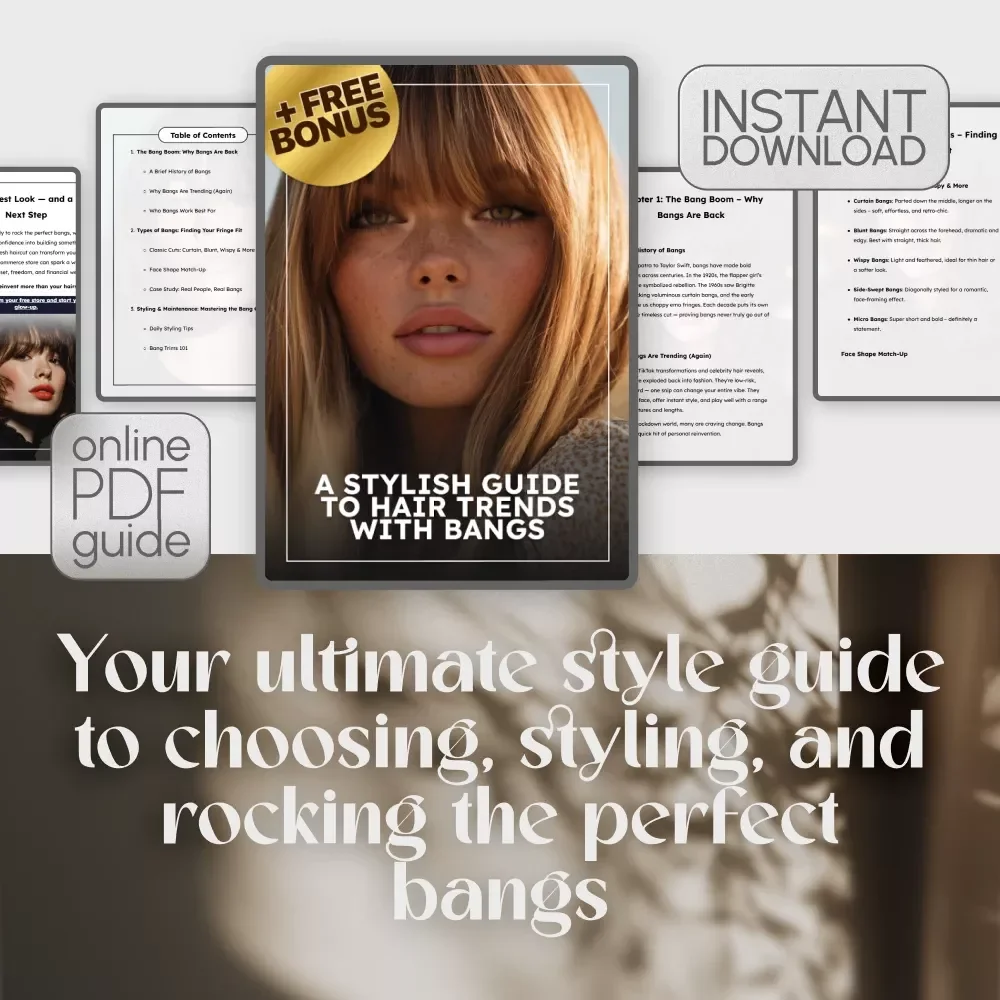 A Stylish Guide to Hair Trends with Bangs – Digital Download eBook for Modern Hair Inspiration, Styling & Fringe Fashion Tips