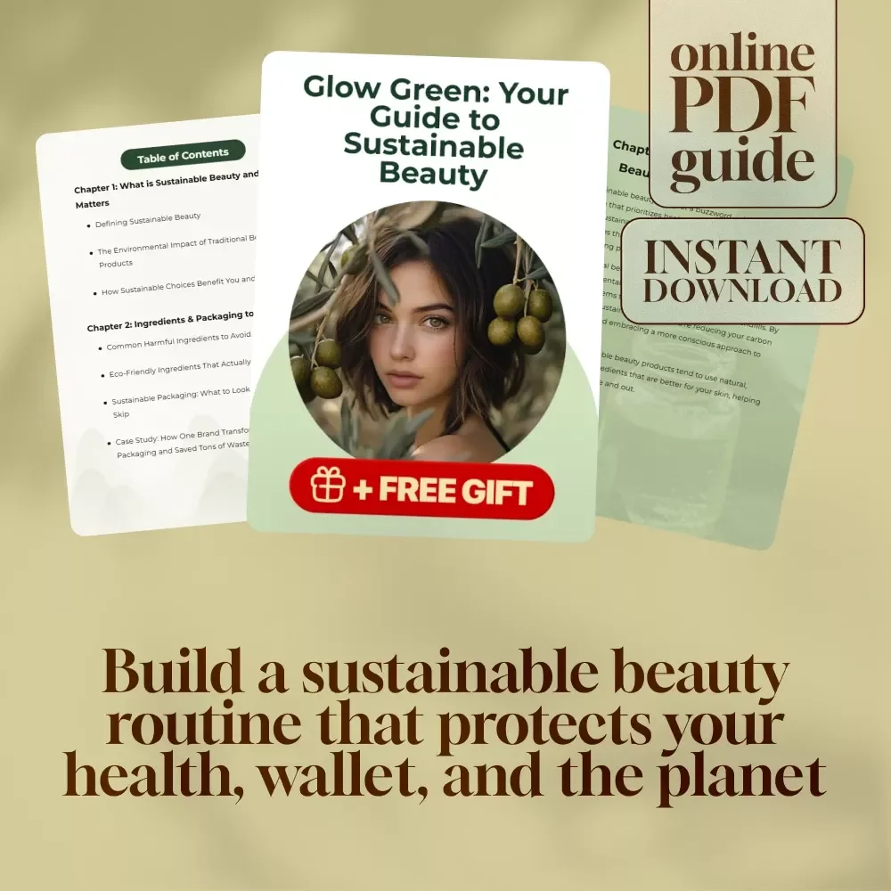 Glow Green: Your Guide to Sustainable Beauty | Eco-Friendly Skincare eBook | Sustainable Beauty Routine Checklist | Digital Download Guide