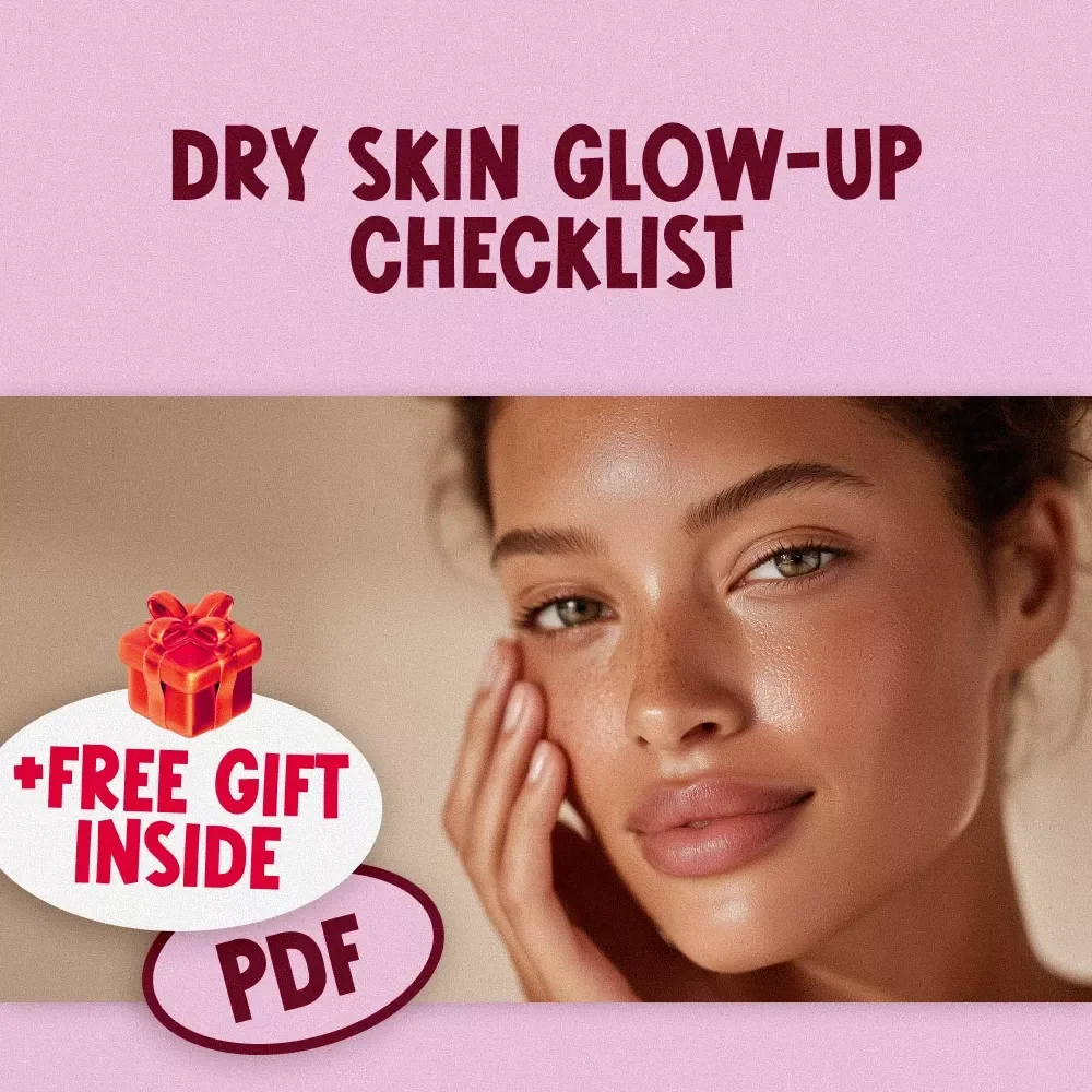 Dry Skin Glow-Up Checklist | Best Skincare for Dry Skin Routine | Digital Download Skincare Checklist for Dry Face