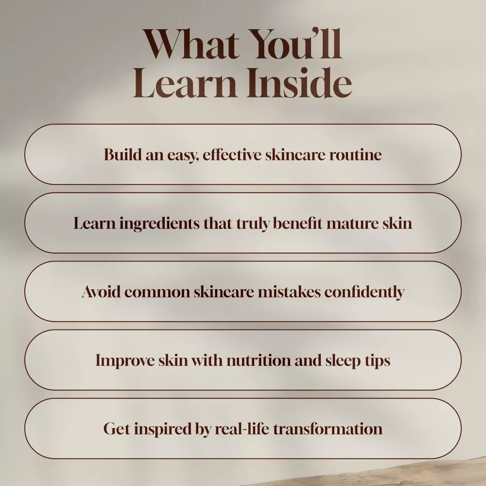 Radiant at Every Age: The Ultimate Guide to Best Skincare for Older Skin | Mature Skin Care eBook | Anti-Aging Routine Checklist | Digital Download