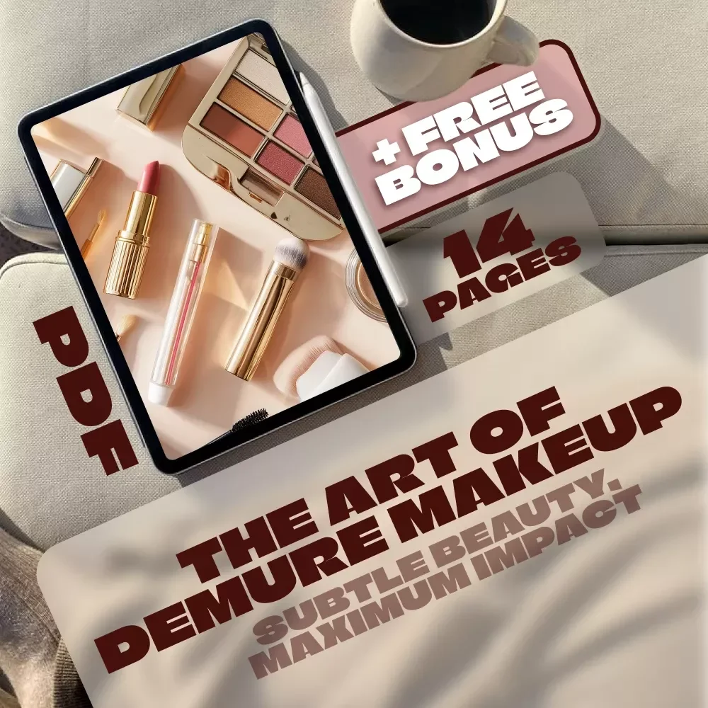 The Art of Demure Makeup: Subtle Beauty, Maximum Impact | Minimalist Makeup Guide | Digital Download eBook for Natural, Soft Glam Look