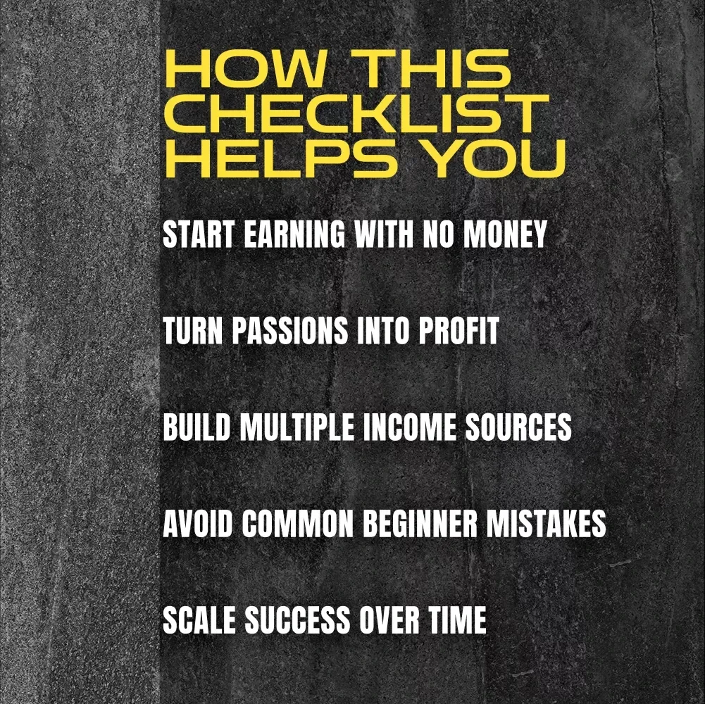 Your Zero-Investment Income Stream Launch Checklist – How to Start Multiple Income Streams With No Money