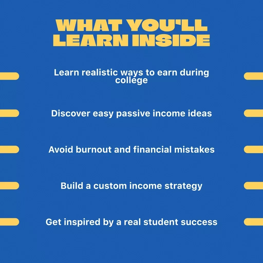 College Cashflow: How Students Can Earn Multiple Incomes and Thrive | Guide for College Students Earning Multiple Incomes | Passive Income, Side Hustles & Money Tips