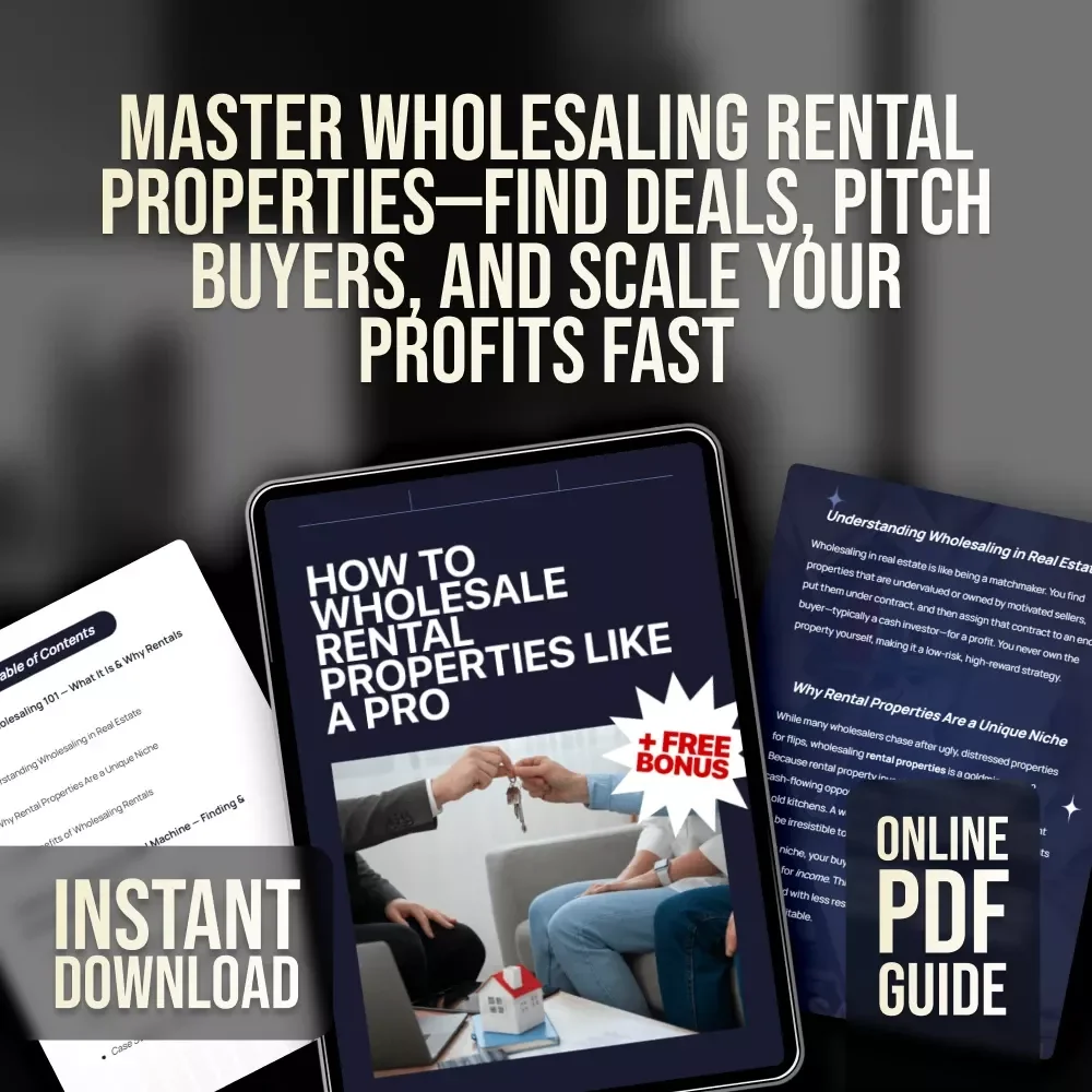How to Wholesale Rental Properties Like a Pro | Real Estate Wholesaling Guide | Rental Property Investing eBook | Step-by-Step Wholesaling Strategies