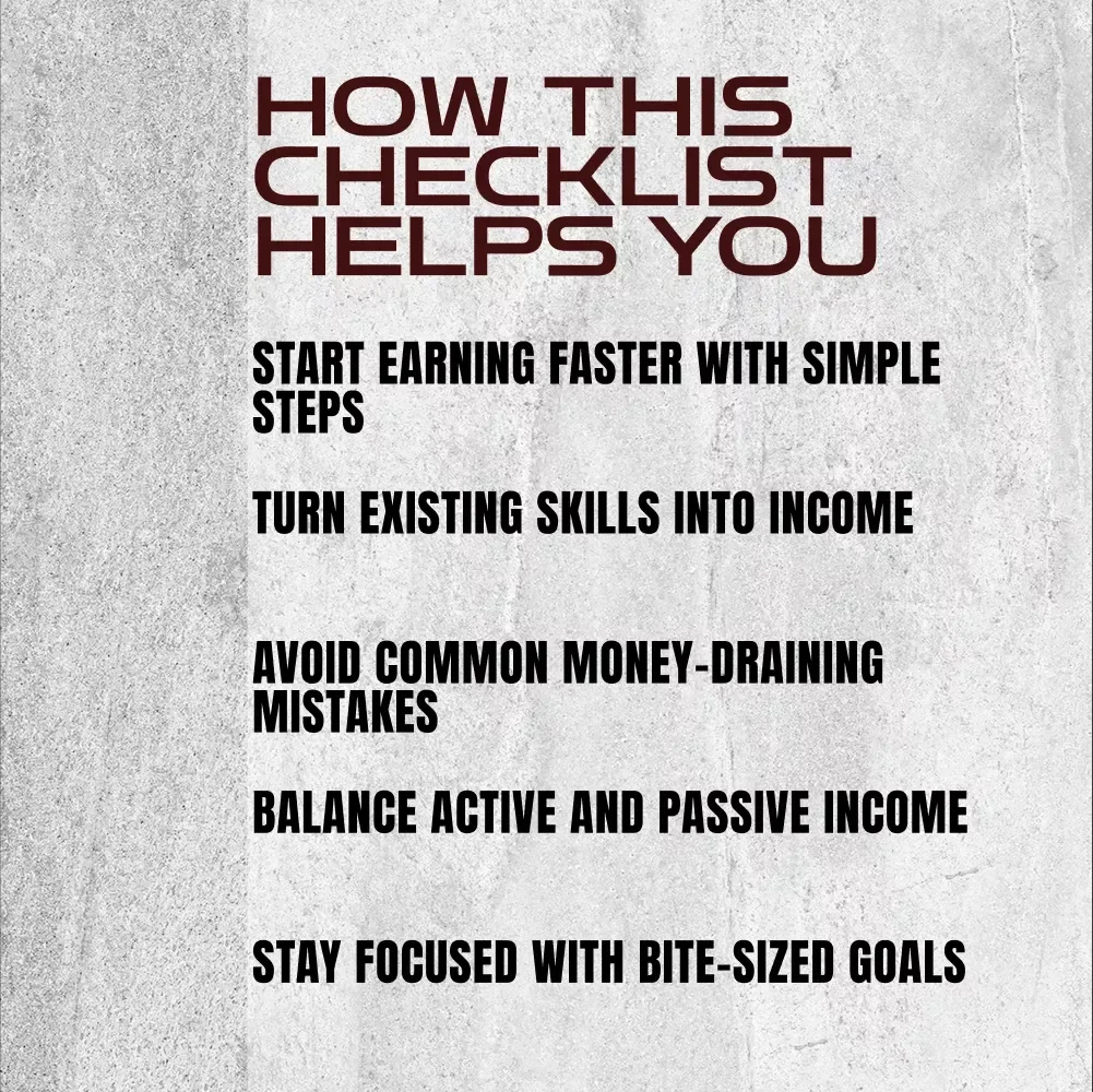 The Recession-Proof Income Checklist – How to Diversify Income in Recession | Digital Download
