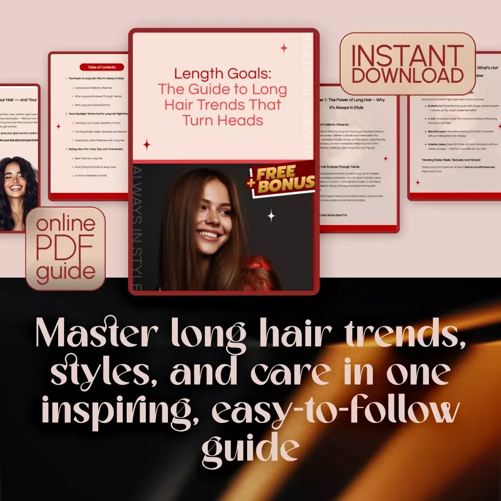 Length Goals: The Guide to Long Hair Trends That Turn Heads | Digital Download for Hair Trends for Long Hair | Long Hair Styling Guide