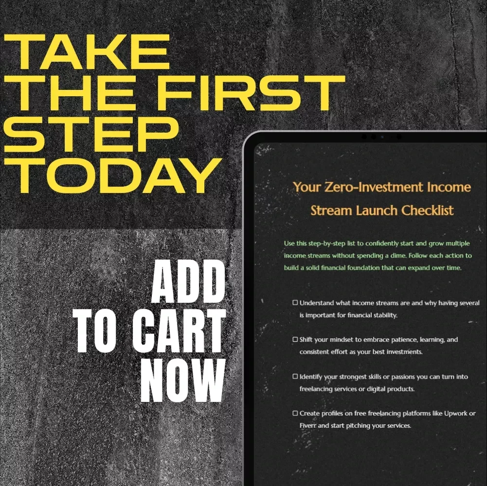 Your Zero-Investment Income Stream Launch Checklist – How to Start Multiple Income Streams With No Money
