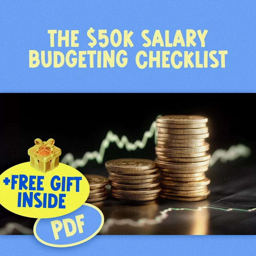The $50K Salary Budgeting Checklist – How to Budget a 50K Salary – Instant Digital Download – Personal Finance Planner – Money Management Tool