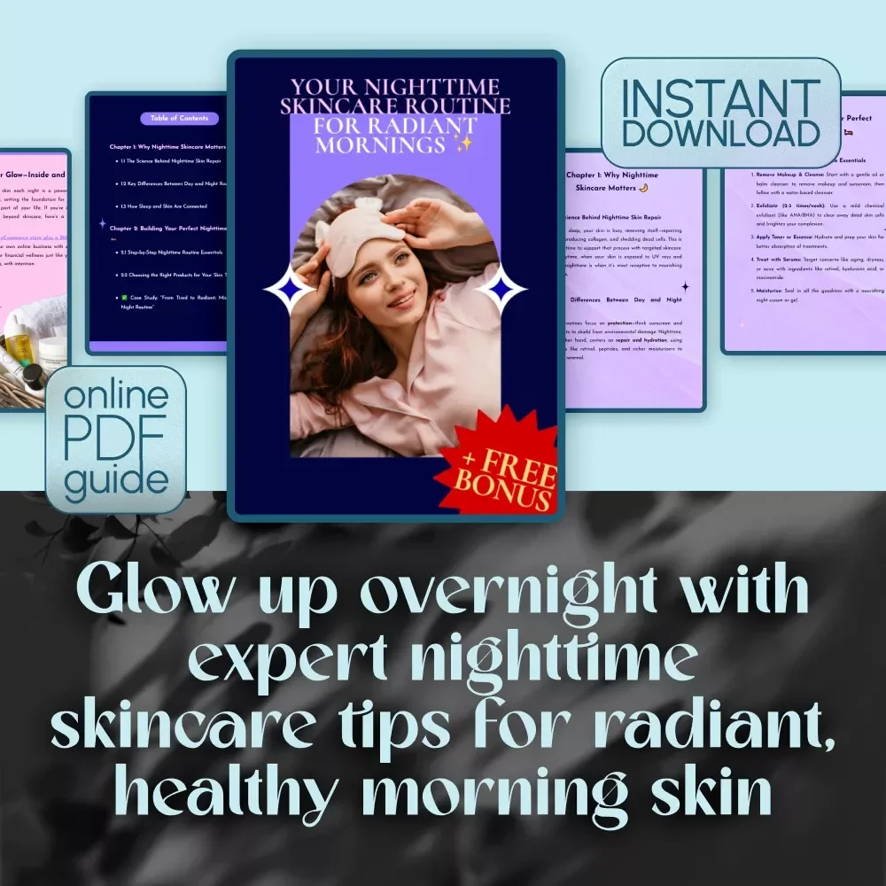 Your Nighttime Skincare Routine for Radiant Mornings | Digital Guide for Glowing Skin, Evening Rituals & Nighttime Skincare Routine Essentials