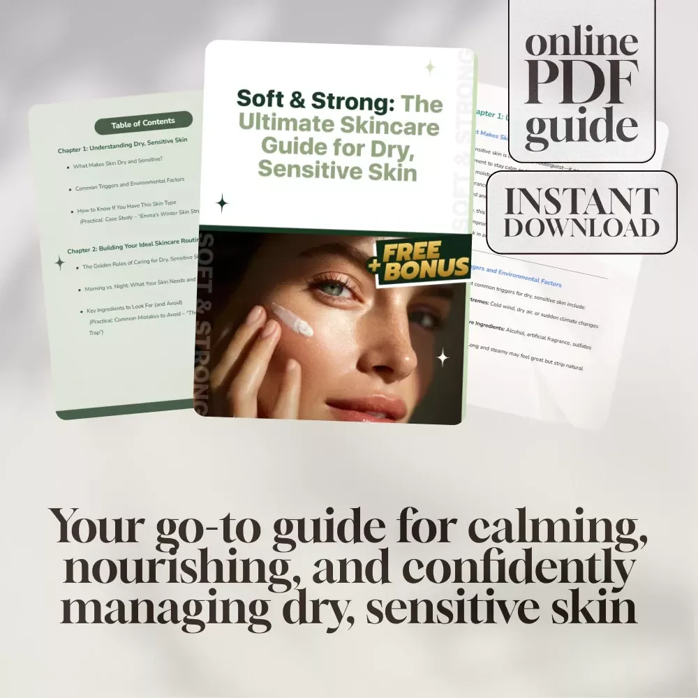 Soft & Strong: The Ultimate Skincare Guide for Dry, Sensitive Skin | Best Skincare for Dry Sensitive Skin | Digital Download eBook & Skincare Checklist